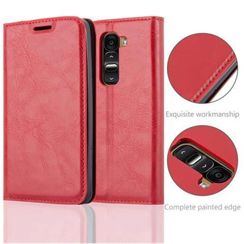 Cadorabo Hülle kompatibel mit LG G2 MINI Schutzhülle mit Magnetverschluss, Standfunktion und Kartenfach