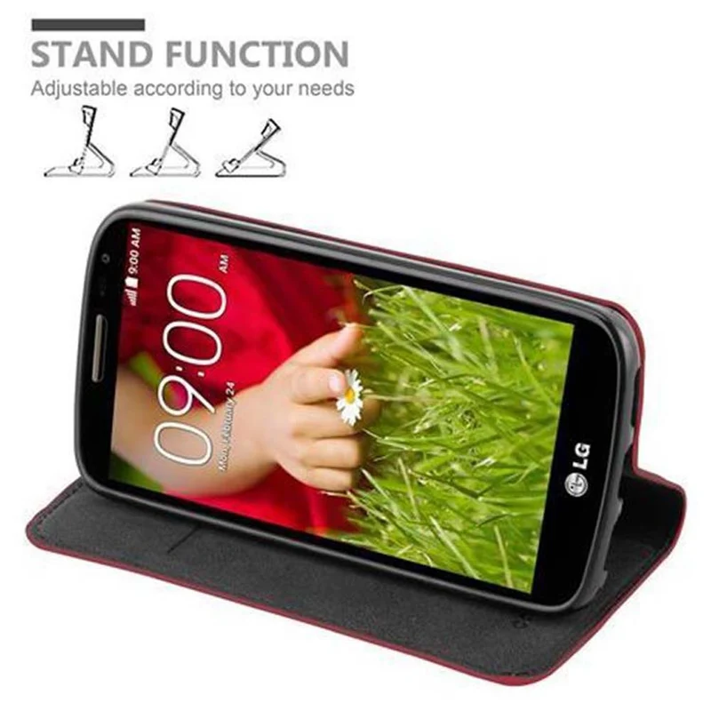 Cadorabo Hülle kompatibel mit LG G2 MINI Schutzhülle mit Magnetverschluss, Standfunktion und Kartenfach