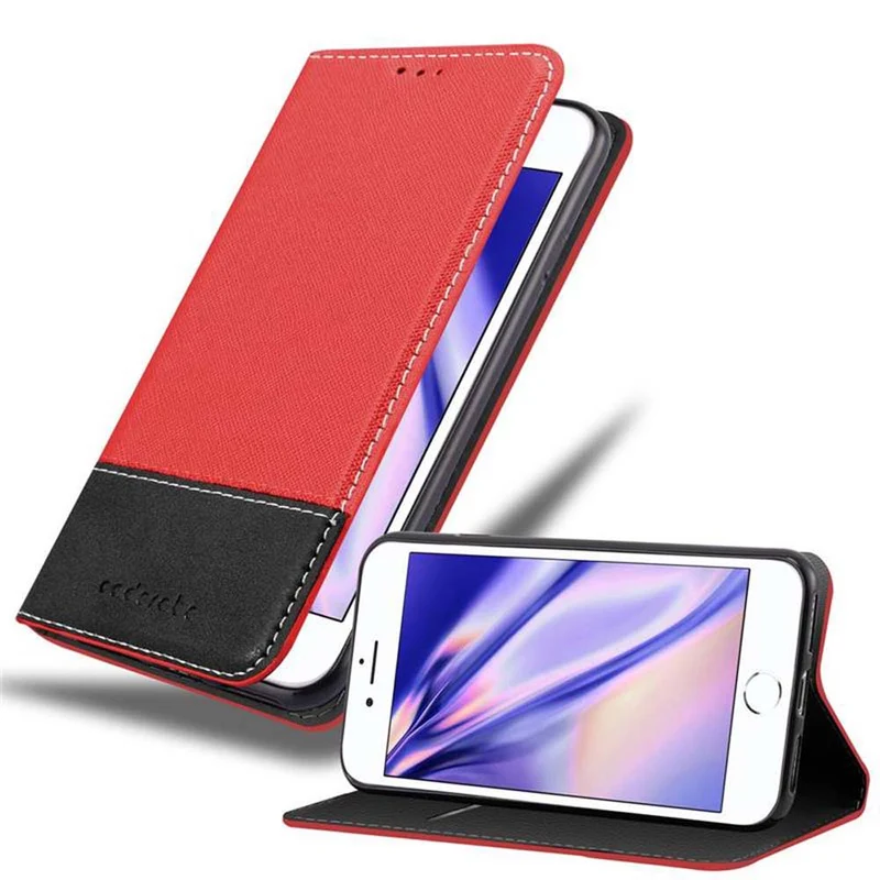 Cadorabo Hülle kompatibel mit Apple iPhone 7 / 7S / 8 / SE 2020 Schutzhülle mit Magnetverschluss, Standfunktion und Kartenfach