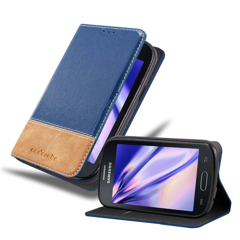 Cadorabo Hülle kompatibel mit Samsung Galaxy TREND LITE Schutzhülle mit Magnetverschluss, Standfunktion und Kartenfach