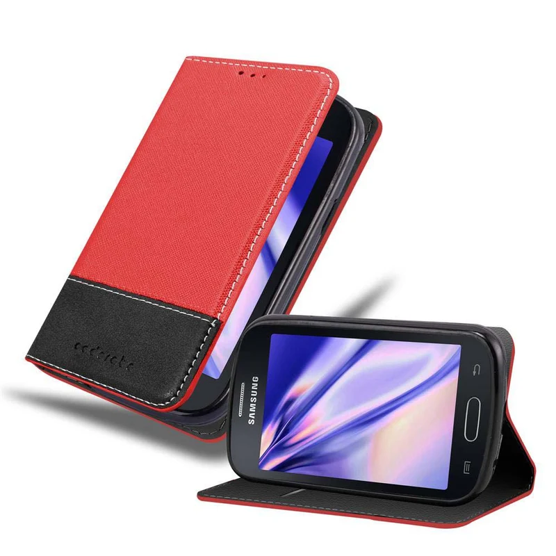 Cadorabo Hülle kompatibel mit Samsung Galaxy TREND LITE Schutzhülle mit Magnetverschluss, Standfunktion und Kartenfach