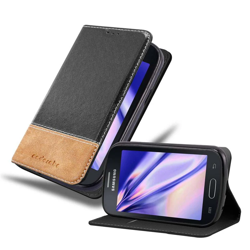 Cadorabo Hülle kompatibel mit Samsung Galaxy TREND LITE Schutzhülle mit Magnetverschluss, Standfunktion und Kartenfach