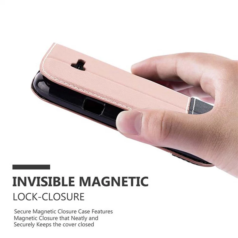 Cadorabo Hülle kompatibel mit Samsung Galaxy TREND LITE Schutzhülle mit Magnetverschluss, Standfunktion und Kartenfach