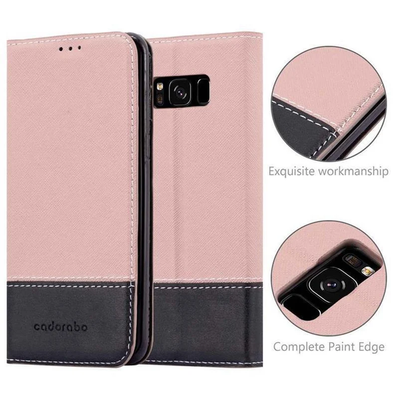 Cadorabo Hülle kompatibel mit Samsung Galaxy S8 PLUS Schutzhülle mit Magnetverschluss, Standfunktion und Kartenfach