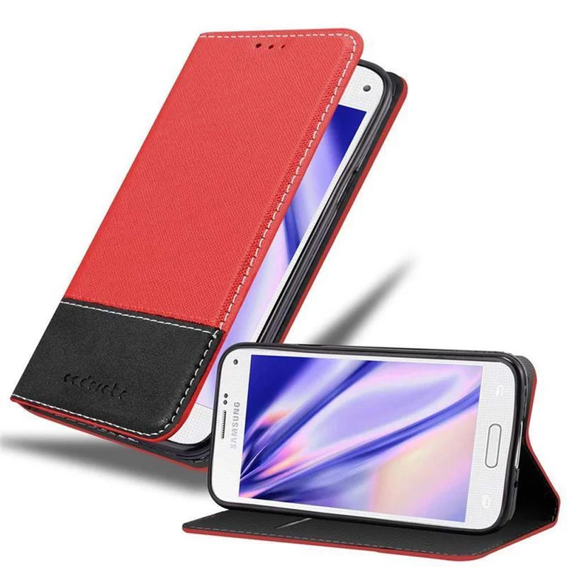 Cadorabo Hülle kompatibel mit Samsung Galaxy S5 MINI / S5 MINI DUOS Schutzhülle mit Magnetverschluss, Standfunktion und Kartenfach