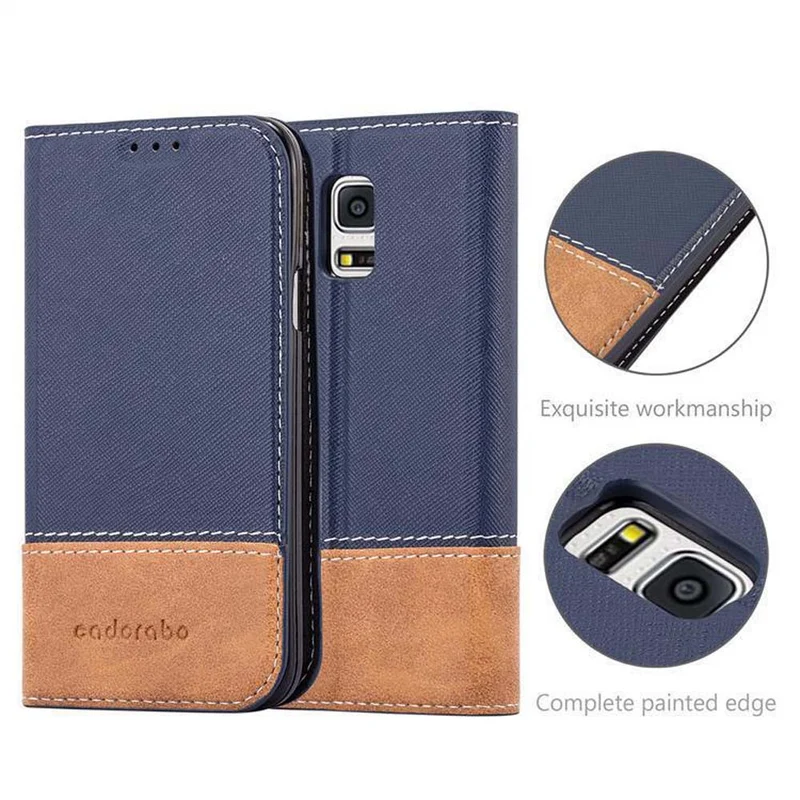 Cadorabo Hülle kompatibel mit Samsung Galaxy S5 / S5 NEO Schutzhülle mit Magnetverschluss, Standfunktion und Kartenfach