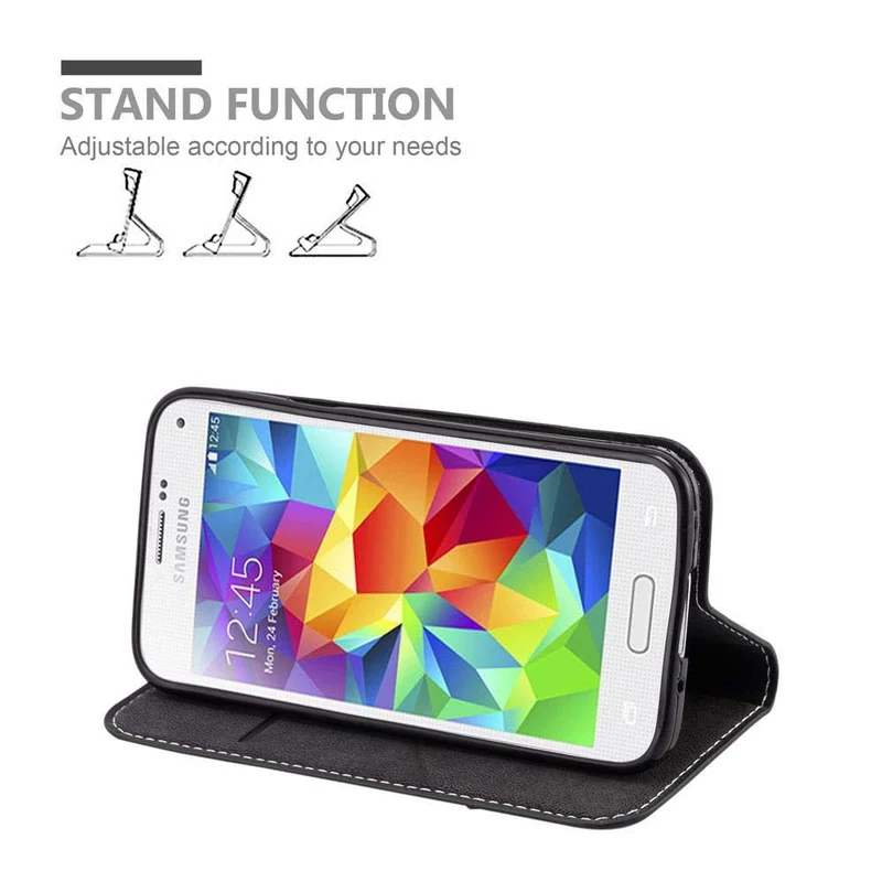 Cadorabo Hülle kompatibel mit Samsung Galaxy S5 / S5 NEO Schutzhülle mit Magnetverschluss, Standfunktion und Kartenfach