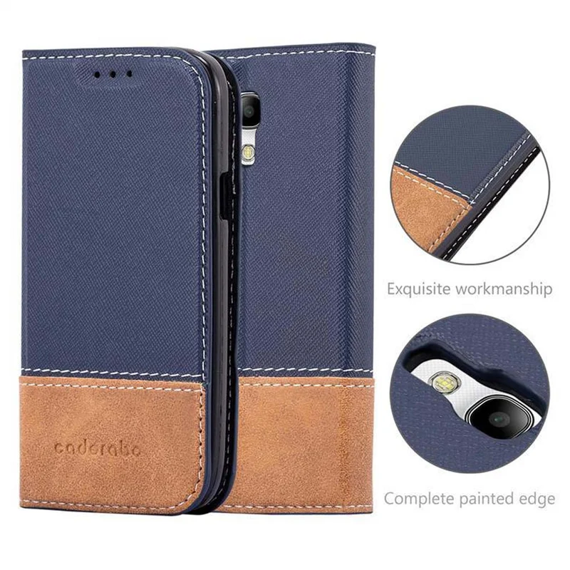 Cadorabo Hülle kompatibel mit Samsung Galaxy S4 MINI Schutzhülle mit Magnetverschluss, Standfunktion und Kartenfach