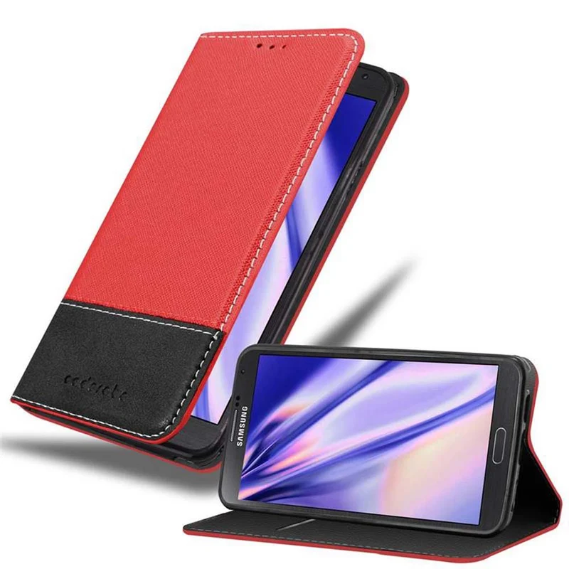 Cadorabo Hülle kompatibel mit Samsung Galaxy NOTE 3 Schutzhülle mit Magnetverschluss, Standfunktion und Kartenfach
