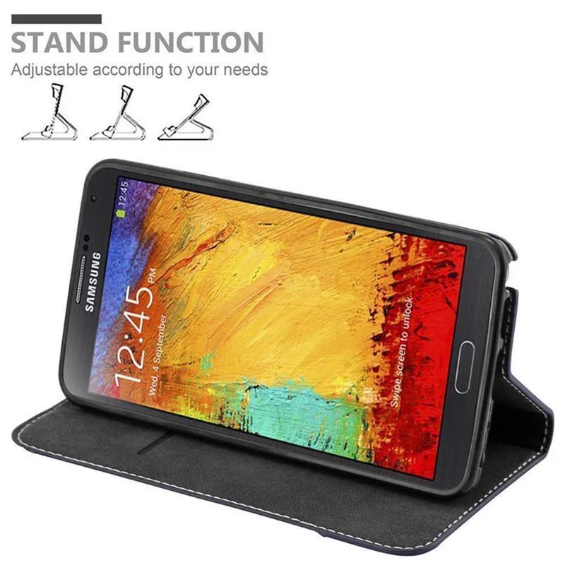 Cadorabo Hülle kompatibel mit Samsung Galaxy NOTE 3 Schutzhülle mit Magnetverschluss, Standfunktion und Kartenfach