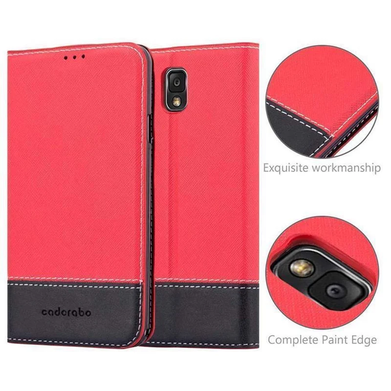 Cadorabo Hülle kompatibel mit Samsung Galaxy NOTE 3 Schutzhülle mit Magnetverschluss, Standfunktion und Kartenfach