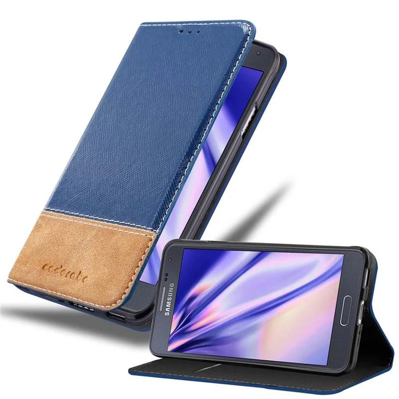 Cadorabo Hülle kompatibel mit Samsung Galaxy ALPHA Schutzhülle mit Magnetverschluss, Standfunktion und Kartenfach