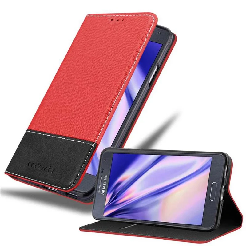Cadorabo Hülle kompatibel mit Samsung Galaxy ALPHA Schutzhülle mit Magnetverschluss, Standfunktion und Kartenfach