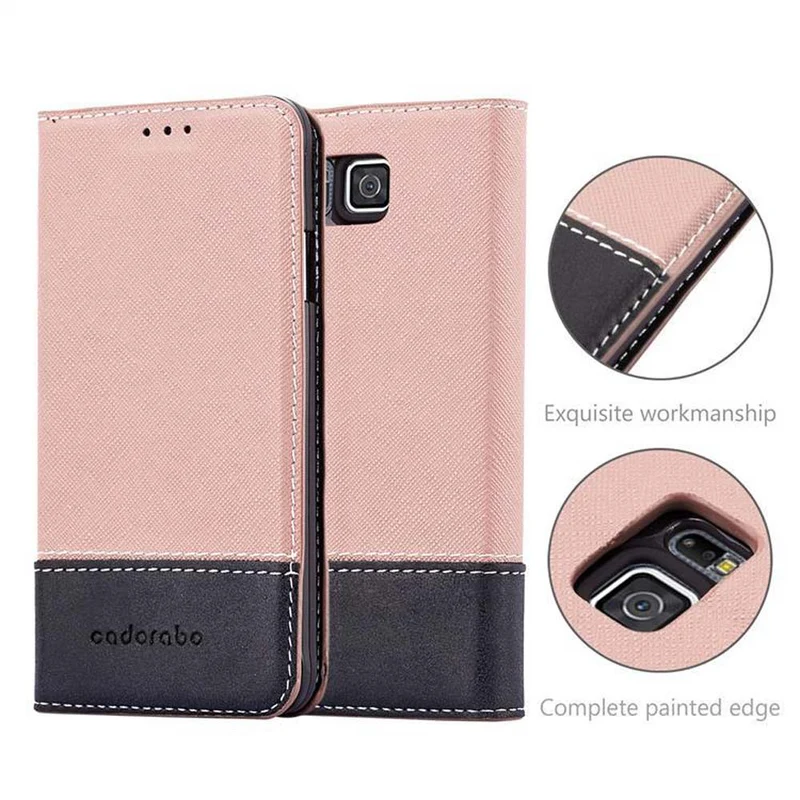 Cadorabo Hülle kompatibel mit Samsung Galaxy ALPHA Schutzhülle mit Magnetverschluss, Standfunktion und Kartenfach