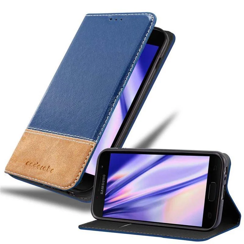 Cadorabo Hülle kompatibel mit Samsung Galaxy A5 2017 Schutzhülle mit Magnetverschluss, Standfunktion und Kartenfach