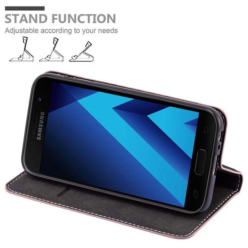 Cadorabo Hülle kompatibel mit Samsung Galaxy A5 2017 Schutzhülle mit Magnetverschluss, Standfunktion und Kartenfach