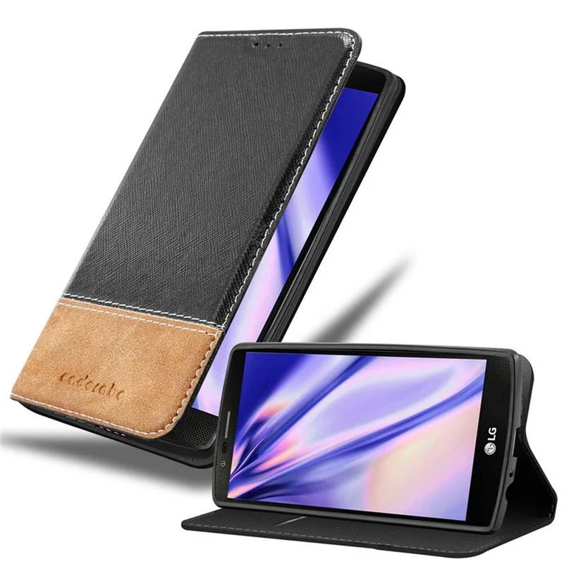 Cadorabo Hülle kompatibel mit LG G4 / G4 PLUS Schutzhülle mit Magnetverschluss, Standfunktion und Kartenfach