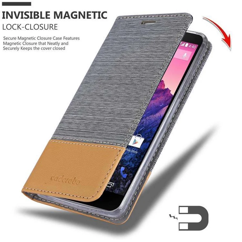 Cadorabo Hülle kompatibel mit LG Google NEXUS 5 Schutzhülle mit Magnetverschluss, Standfunktion und Kartenfach