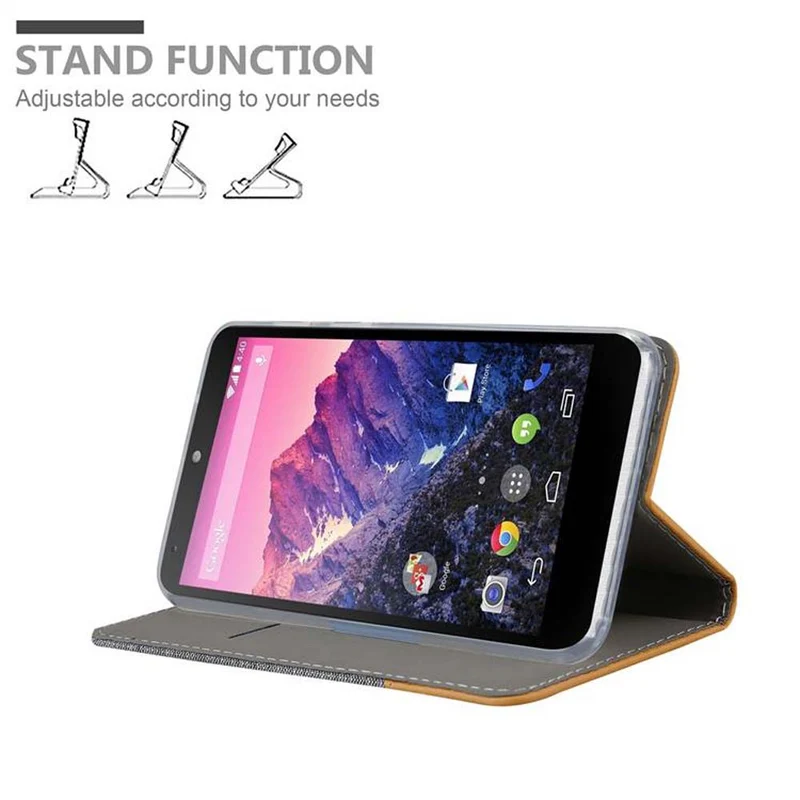 Cadorabo Hülle kompatibel mit LG Google NEXUS 5 Schutzhülle mit Magnetverschluss, Standfunktion und Kartenfach