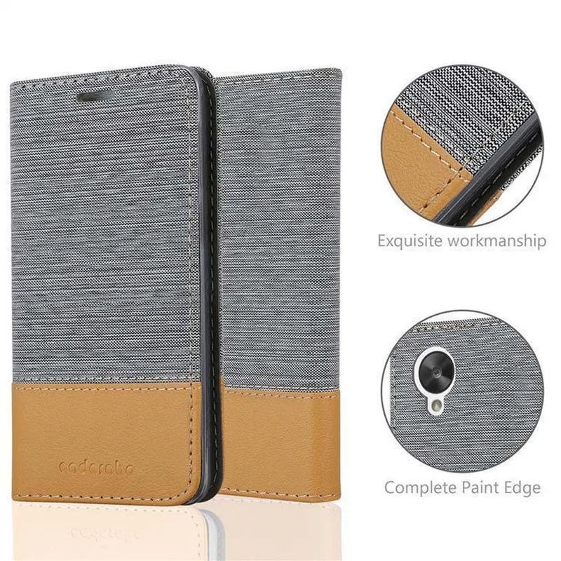 Cadorabo Hülle kompatibel mit LG Google NEXUS 5 Schutzhülle mit Magnetverschluss, Standfunktion und Kartenfach