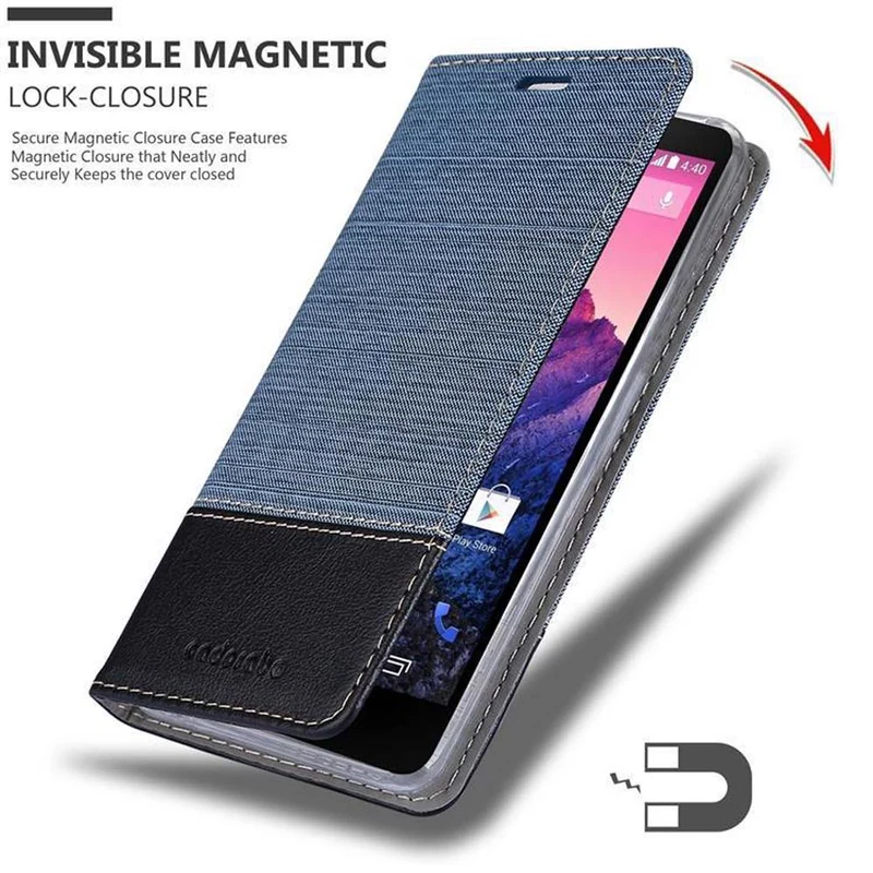 Cadorabo Hülle kompatibel mit LG Google NEXUS 5 Schutzhülle mit Magnetverschluss, Standfunktion und Kartenfach