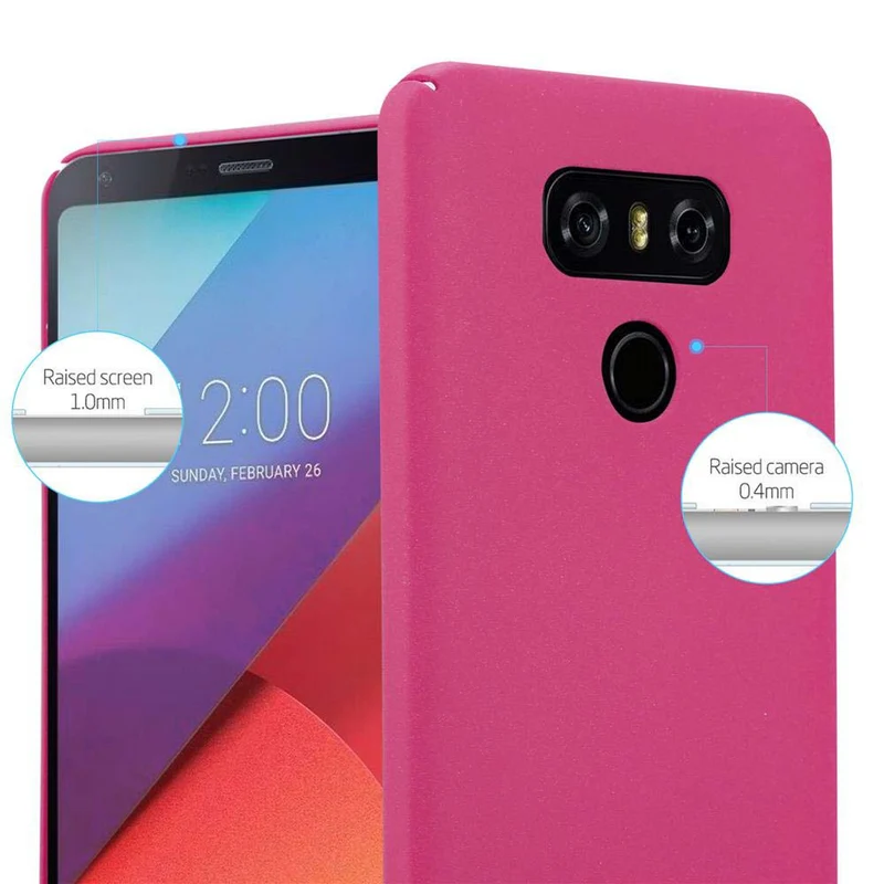 Cadorabo Hülle kompatibel mit LG G6 Hard Case Schutzhülle in Frosted Optik gegen Kratzer und Stöße