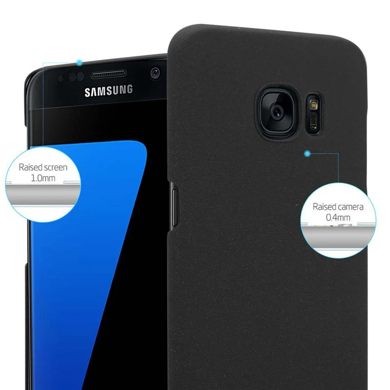 Cadorabo Hülle kompatibel mit Samsung Galaxy S7 EDGE Hard Case Schutzhülle in Frosted Optik gegen Kratzer und Stöße
