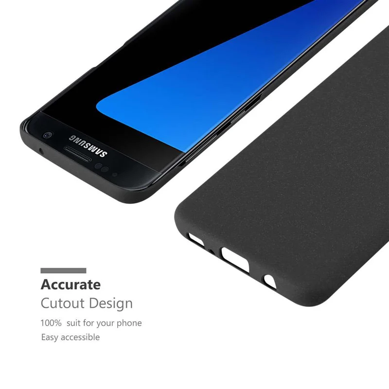 Cadorabo Hülle kompatibel mit Samsung Galaxy S7 EDGE Hard Case Schutzhülle in Frosted Optik gegen Kratzer und Stöße