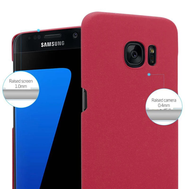 Cadorabo Hülle kompatibel mit Samsung Galaxy S7 EDGE Hard Case Schutzhülle in Frosted Optik gegen Kratzer und Stöße