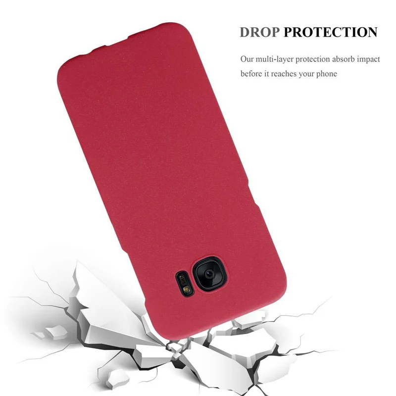 Cadorabo Hülle kompatibel mit Samsung Galaxy S7 EDGE Hard Case Schutzhülle in Frosted Optik gegen Kratzer und Stöße