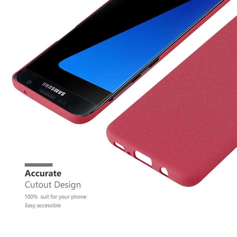Cadorabo Hülle kompatibel mit Samsung Galaxy S7 EDGE Hard Case Schutzhülle in Frosted Optik gegen Kratzer und Stöße