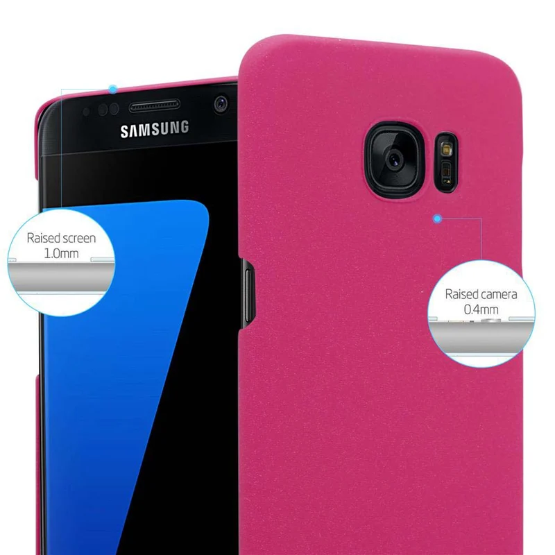 Cadorabo Hülle kompatibel mit Samsung Galaxy S7 EDGE Hard Case Schutzhülle in Frosted Optik gegen Kratzer und Stöße