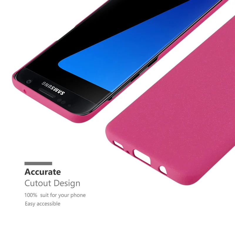 Cadorabo Hülle kompatibel mit Samsung Galaxy S7 EDGE Hard Case Schutzhülle in Frosted Optik gegen Kratzer und Stöße