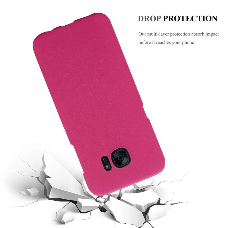 Cadorabo Hülle kompatibel mit Samsung Galaxy S7 EDGE Hard Case Schutzhülle in Frosted Optik gegen Kratzer und Stöße
