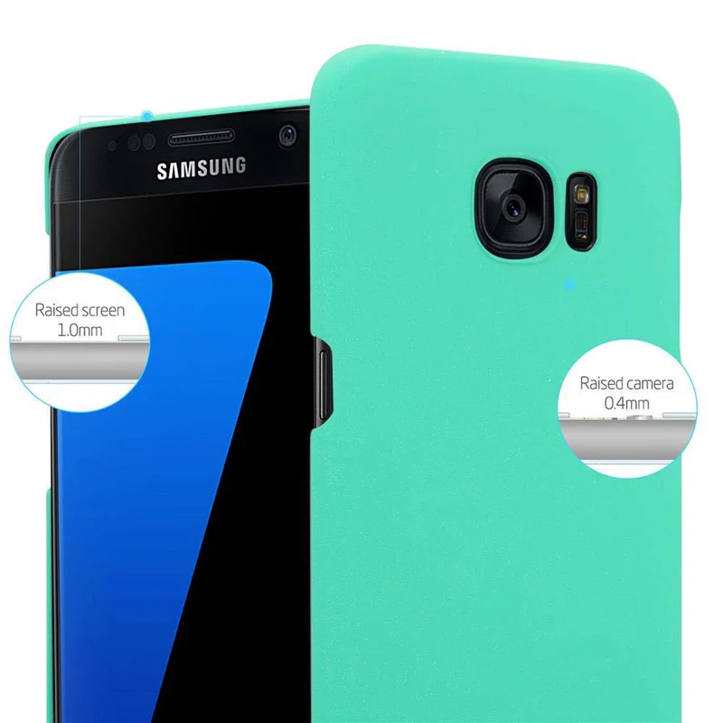 Cadorabo Hülle kompatibel mit Samsung Galaxy S7 EDGE Hard Case Schutzhülle in Frosted Optik gegen Kratzer und Stöße