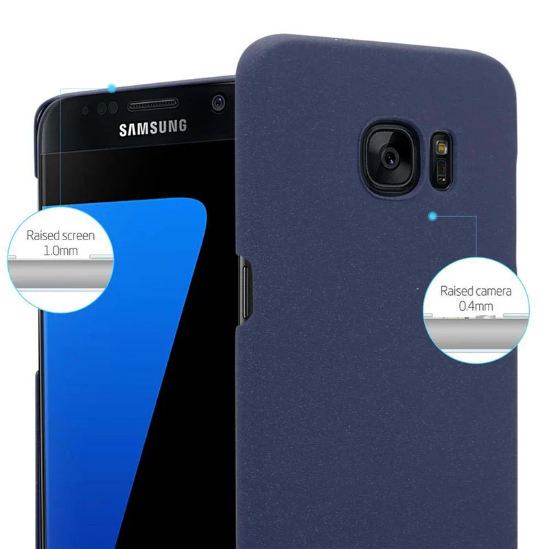 Cadorabo Hülle kompatibel mit Samsung Galaxy S7 EDGE Hard Case Schutzhülle in Frosted Optik gegen Kratzer und Stöße