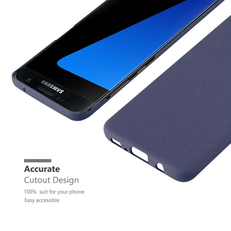 Cadorabo Hülle kompatibel mit Samsung Galaxy S7 EDGE Hard Case Schutzhülle in Frosted Optik gegen Kratzer und Stöße