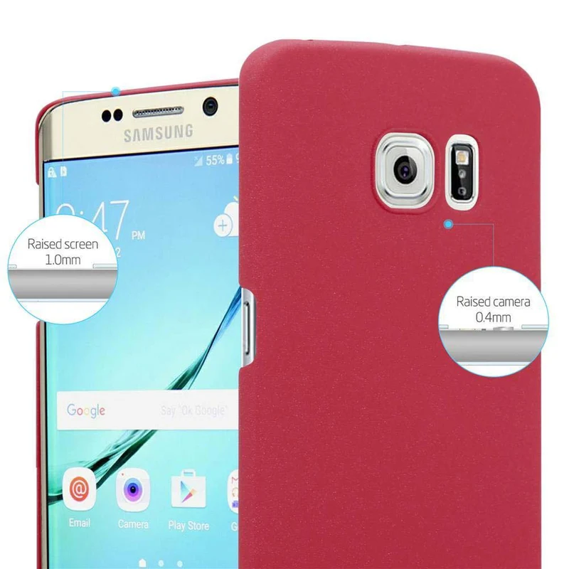 Cadorabo Hülle kompatibel mit Samsung Galaxy S6 EDGE Hard Case Schutzhülle in Frosted Optik gegen Kratzer und Stöße