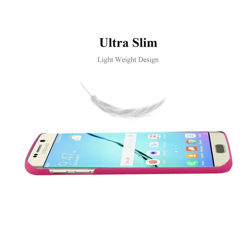 Cadorabo Hülle kompatibel mit Samsung Galaxy S6 EDGE Hard Case Schutzhülle in Frosted Optik gegen Kratzer und Stöße