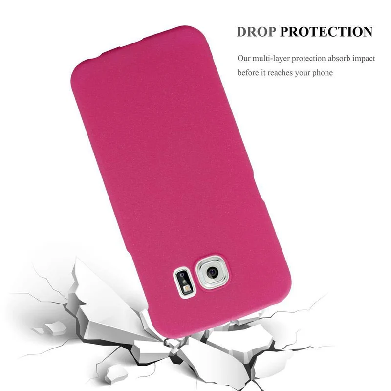 Cadorabo Hülle kompatibel mit Samsung Galaxy S6 EDGE Hard Case Schutzhülle in Frosted Optik gegen Kratzer und Stöße