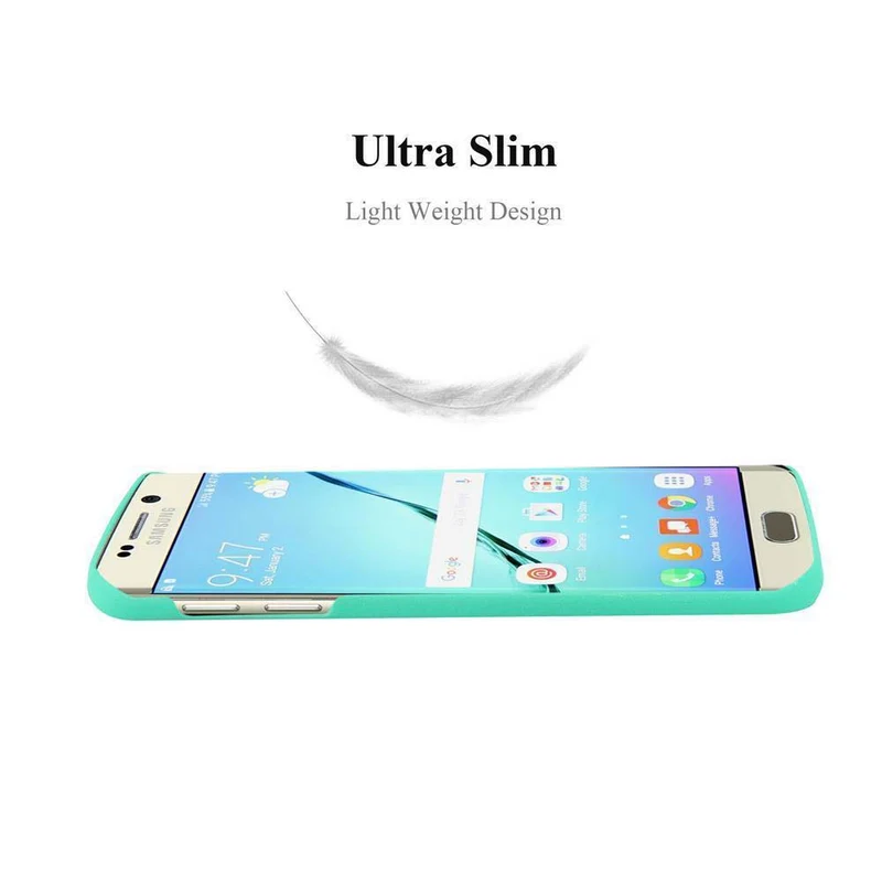 Cadorabo Hülle kompatibel mit Samsung Galaxy S6 EDGE Hard Case Schutzhülle in Frosted Optik gegen Kratzer und Stöße