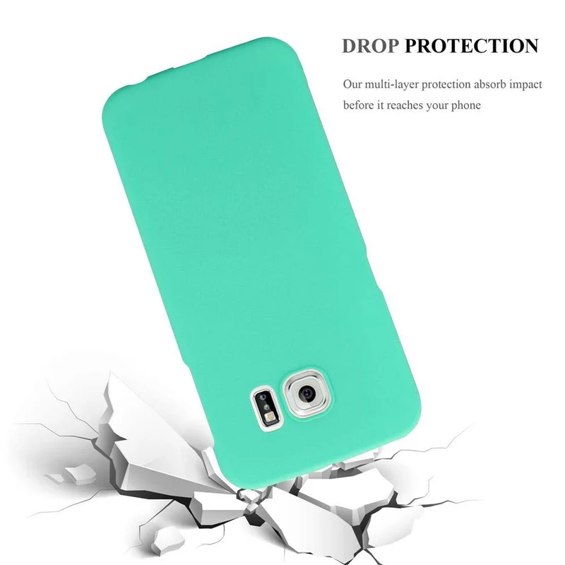 Cadorabo Hülle kompatibel mit Samsung Galaxy S6 EDGE Hard Case Schutzhülle in Frosted Optik gegen Kratzer und Stöße