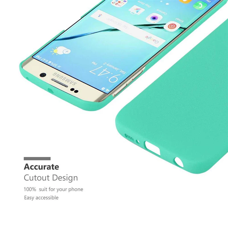 Cadorabo Hülle kompatibel mit Samsung Galaxy S6 EDGE Hard Case Schutzhülle in Frosted Optik gegen Kratzer und Stöße