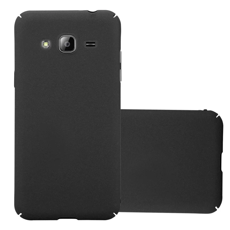 Cadorabo Hülle kompatibel mit Samsung Galaxy J3 2016 Hard Case Schutzhülle in Frosted Optik gegen Kratzer und Stöße