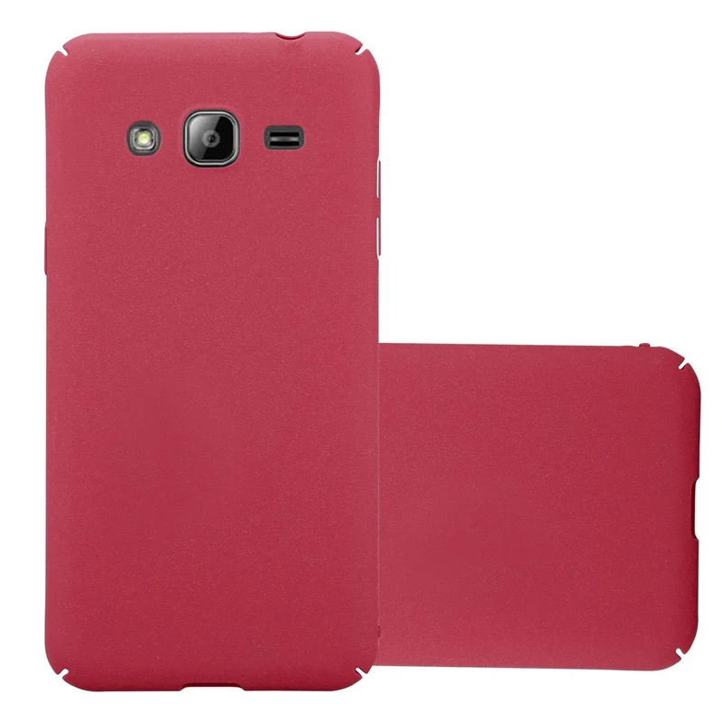 Cadorabo Hülle kompatibel mit Samsung Galaxy J3 2016 Hard Case Schutzhülle in Frosted Optik gegen Kratzer und Stöße
