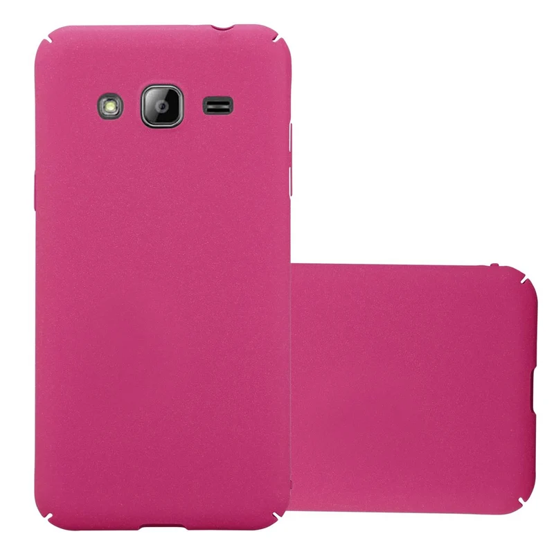 Cadorabo Hülle kompatibel mit Samsung Galaxy J3 2016 Hard Case Schutzhülle in Frosted Optik gegen Kratzer und Stöße