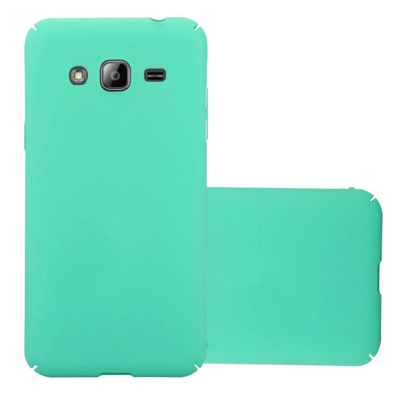 Cadorabo Hülle kompatibel mit Samsung Galaxy J3 2016 Hard Case Schutzhülle in Frosted Optik gegen Kratzer und Stöße