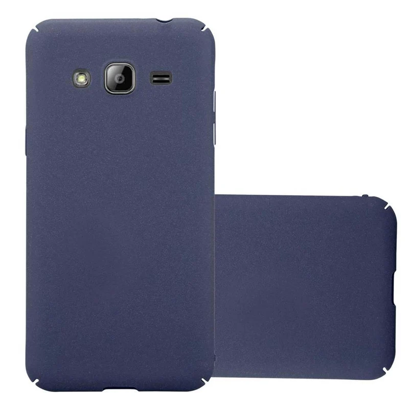 Cadorabo Hülle kompatibel mit Samsung Galaxy J3 2016 Hard Case Schutzhülle in Frosted Optik gegen Kratzer und Stöße