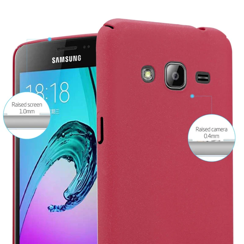 Cadorabo Hülle kompatibel mit Samsung Galaxy J3 2016 Hard Case Schutzhülle in Frosted Optik gegen Kratzer und Stöße