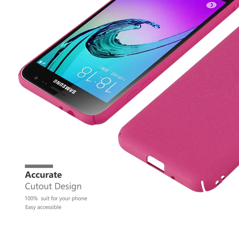 Cadorabo Hülle kompatibel mit Samsung Galaxy J3 2016 Hard Case Schutzhülle in Frosted Optik gegen Kratzer und Stöße